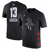 Rockets 13 James Harden Black 2019 NBA All Star Game Men's T Shirt